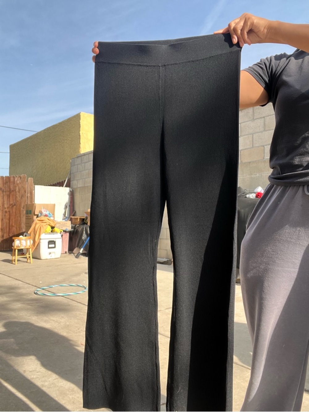 The Drop Slinky Ribbed Wide Leg Pants